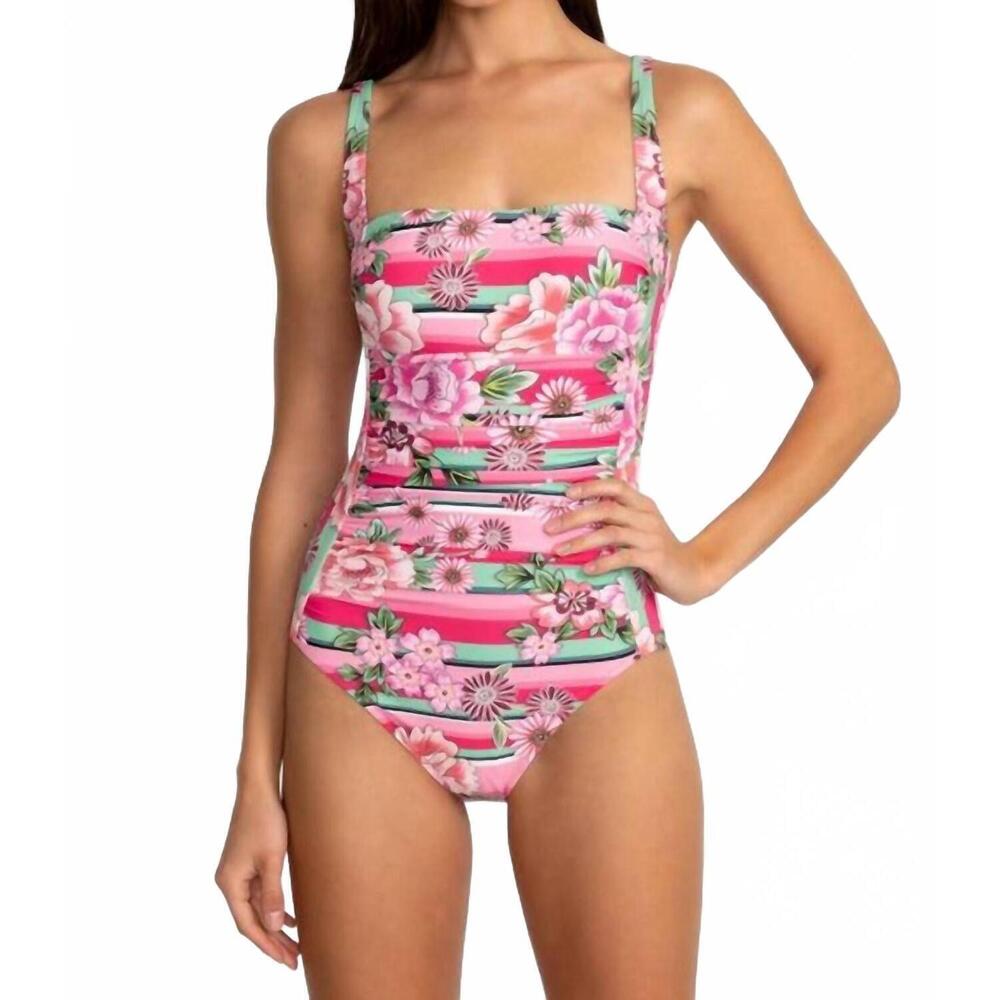 NEW JOHNNY WAS ruched one piece in bocardi